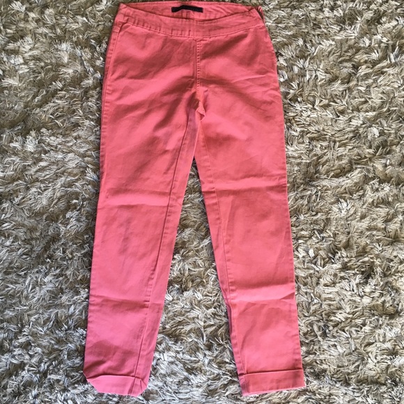 Zara Cropped Bright Pink Trousers - Picture 2 of 6